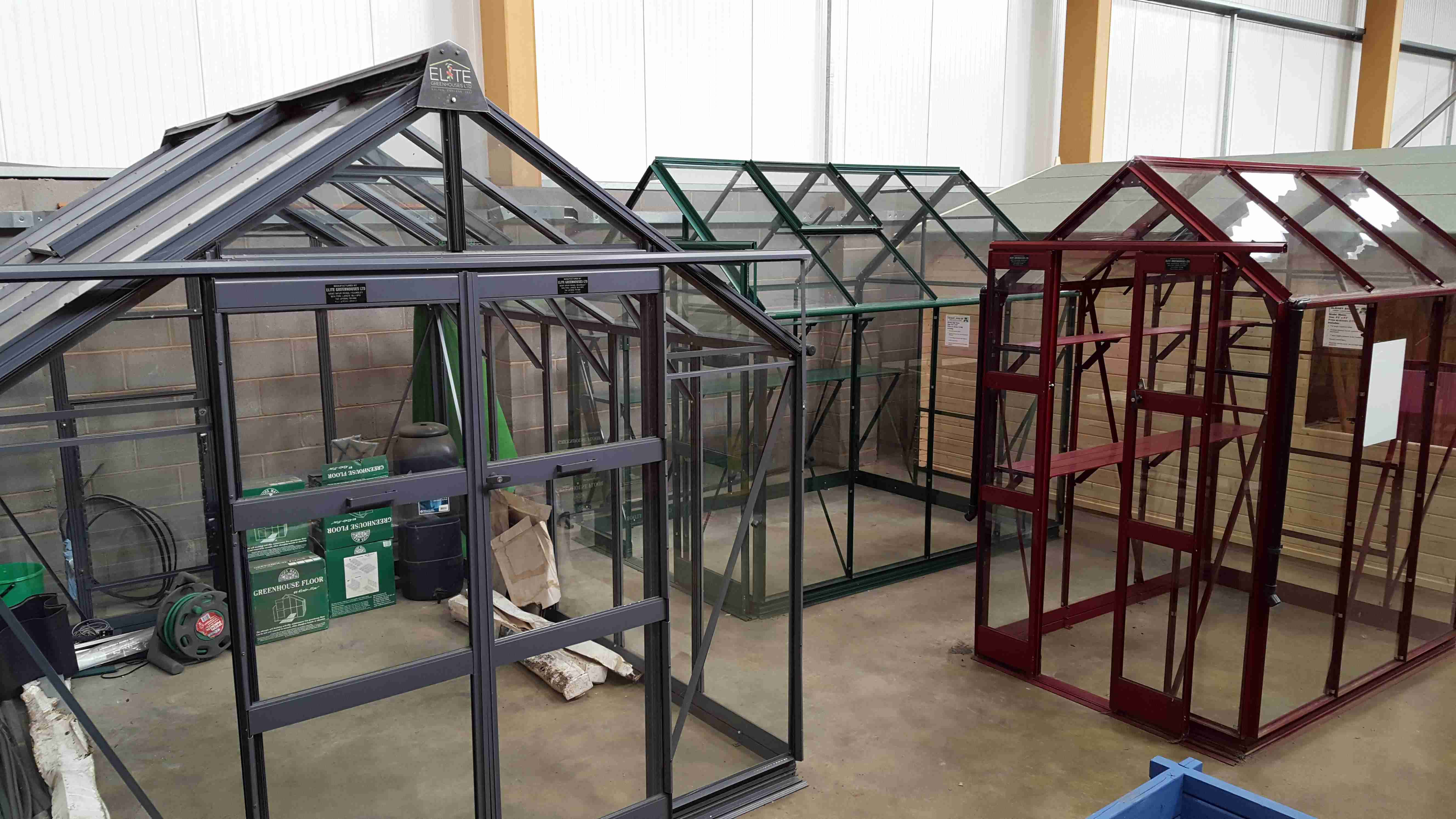 Greenhouses in our showroom